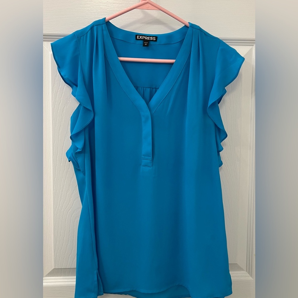 Express Women’s XS Blue Short Sleeve Blouse